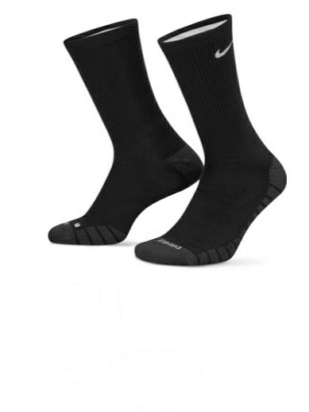 Nike Everyday Max Cushioned  Black Training Crew Socks (3 Pairs) Size M6-8 W6-10